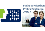 Plakat reklamujący Punkt potwierdzający Profil Zaufany